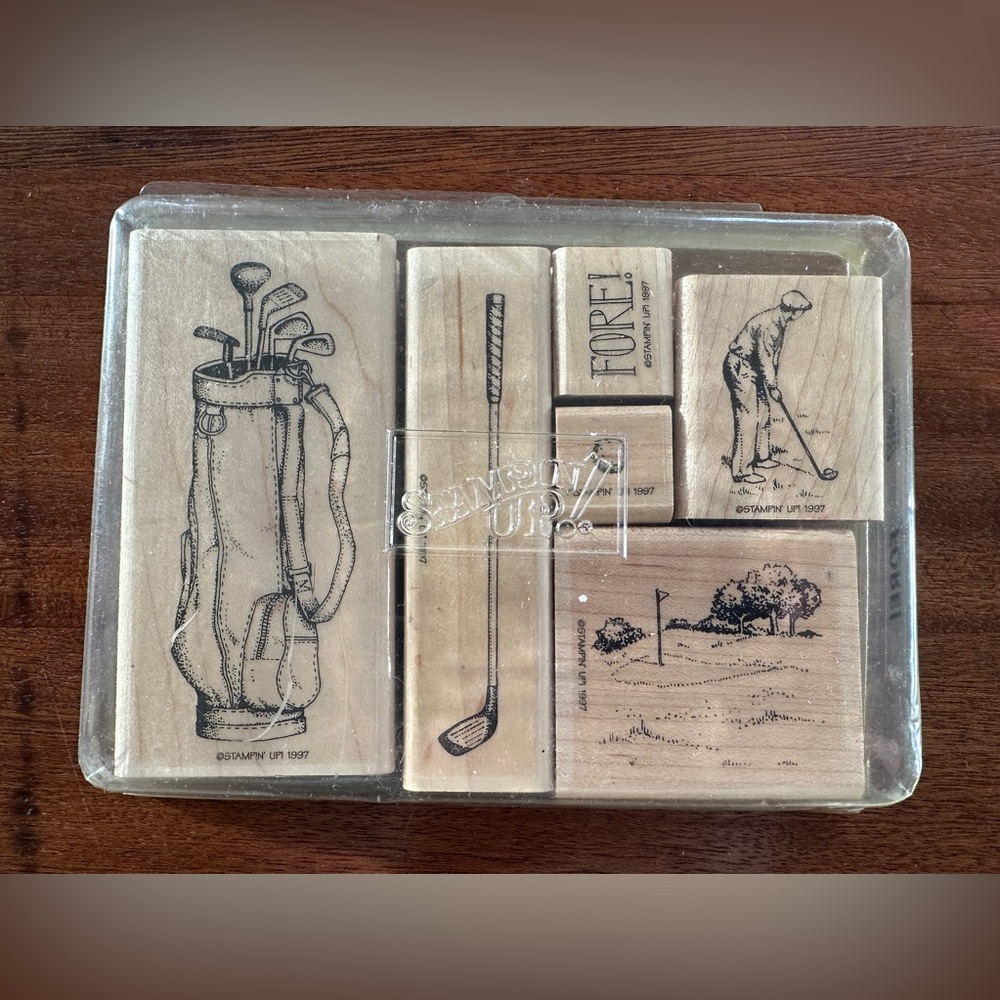 Stampin' Up! Golf Themed Rubber Stamps Set